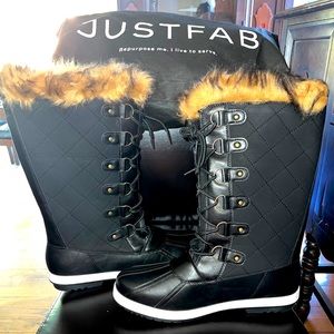 Marley Quilted Faux Fur Snow Boots (JUST FAB)